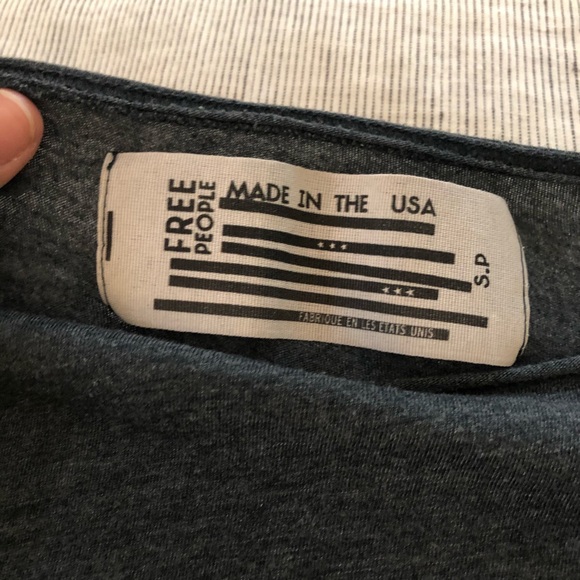 Free People Gray Tie-Dye Flowy Shirt - Picture 3 of 3